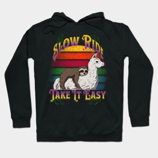 Sloth Riding Llama – Slow Ride Hoodie